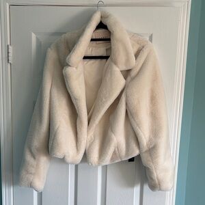 Blank NYC Cream Teddy Jacket